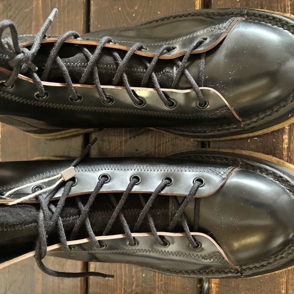 Buttero Shiny Black Leather Men's Boots - Picture 3 of 15